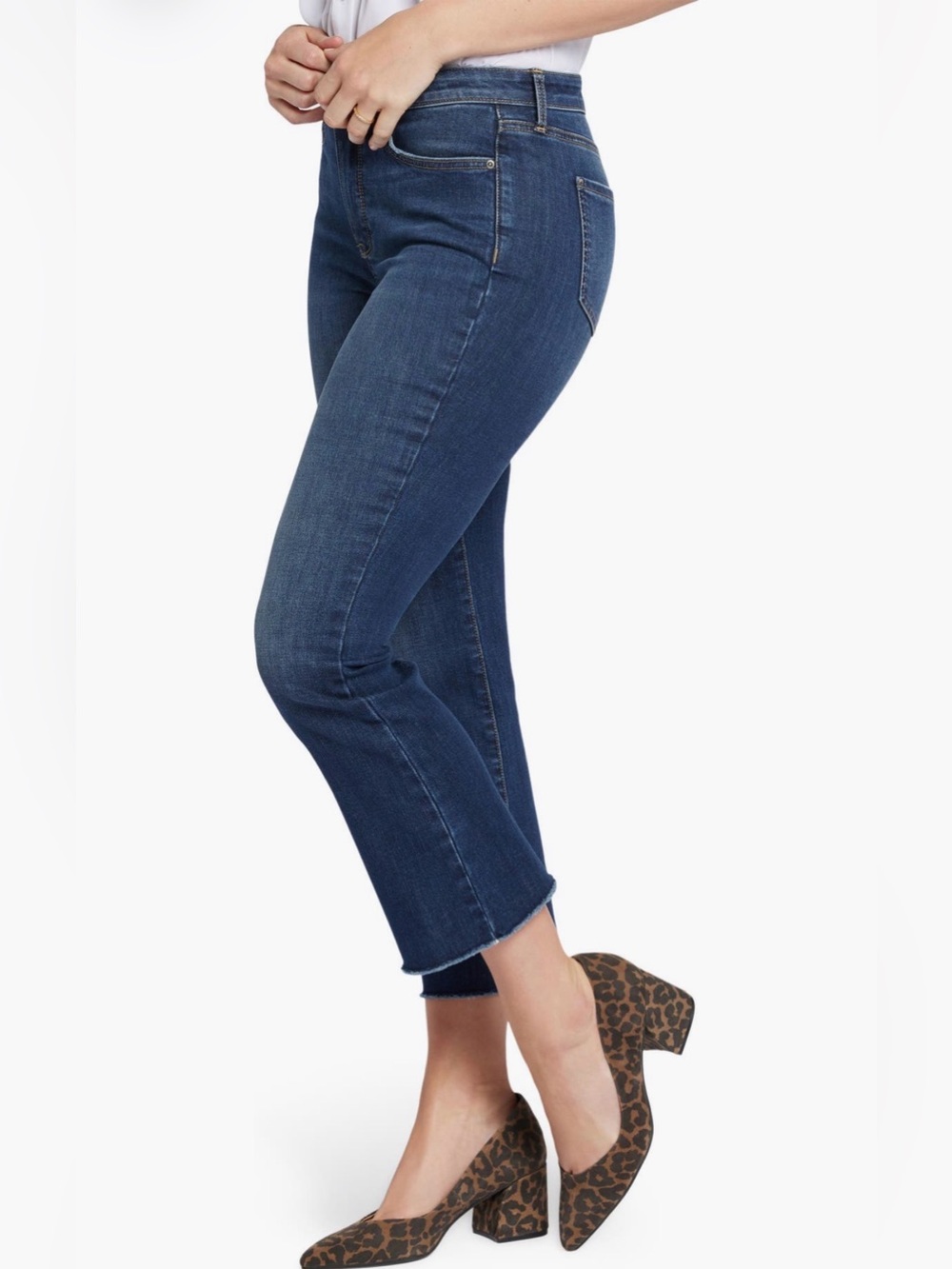 NYDJ High Rise Slim Bootcut Ankle w/ Fray NWT